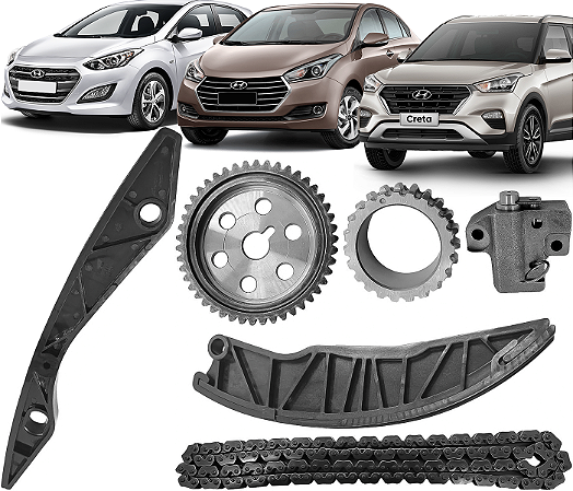 Kit Corrente Comando Distribuição Hb20 I30 Veloster Creta Soul Picanto 1.6 16v