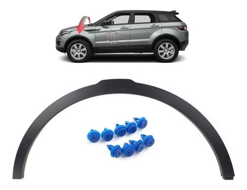 Alargador Moldura Friso Aplique Paralama Dianteiro Esquerdo Evoque 2011 a 2018 Sem Furo