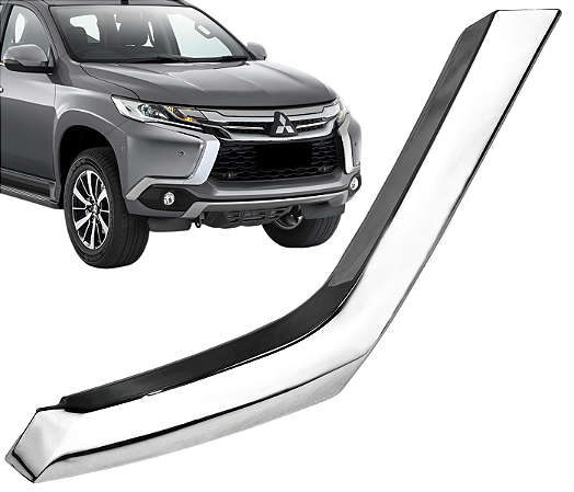 Friso Moldura Aplique Cromado Parachoque Inferior  Direito Pajero Sport 2019 2020