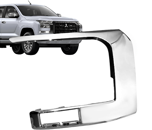 Friso Aplique Moldura Cromada Direita Parachoque L200 Triton 2025 2026