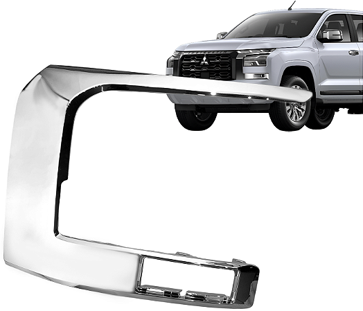 Friso Aplique Moldura Cromada Esquerda Parachoque L200 Triton 2025 2026