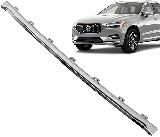 Friso Aplique Spoiler Central Cromado Parachoque Dianteiro Xc60 2022 a 2024