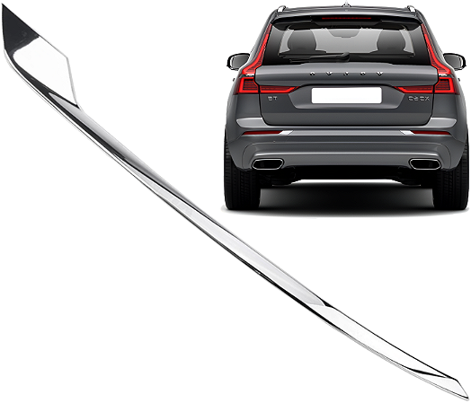 Friso Aplique Cromado Direito Parachoque Traseiro Xc60 Inscription 2018 a 2021
