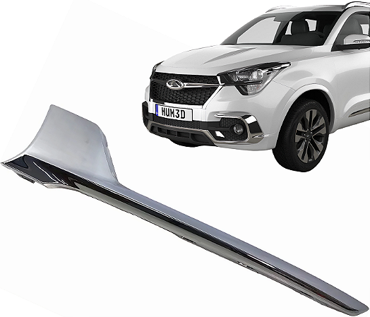 Friso Aplique Moldura Cromada Esquerda Farol Chery Tiggo 5x 2019 a 2020