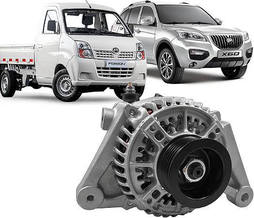 Alternador Motor 3 Pinos Lifan X60 Foison Van 2013 a 2019