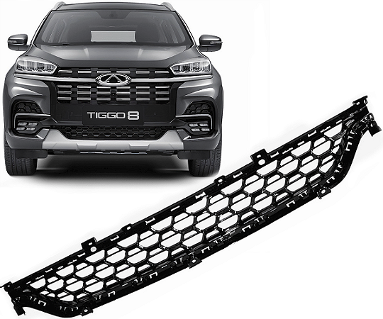 Grade Inferior Parachoque Dianteiro Tiggo 8 2021 a 2024