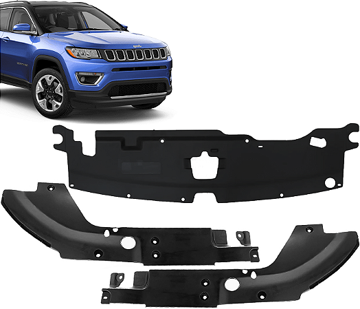 Kit Acabamento Moldura Superior Frontal Lateral Motor Compass 2016 a 2025