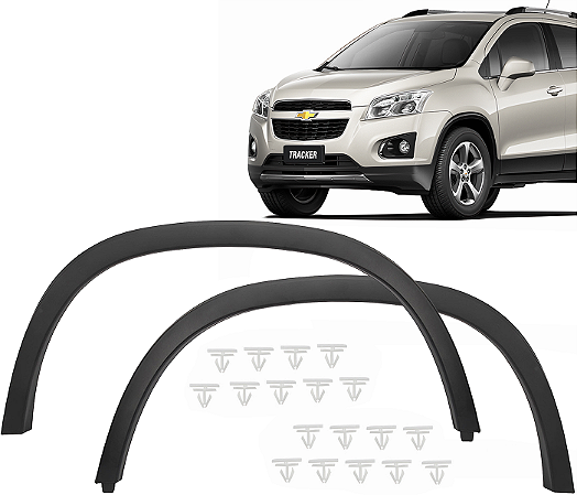 Par Friso Moldura Paralama Dianteiro Tracker 2014 á 2020