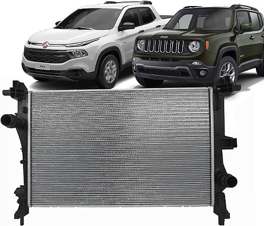 Radiador Agua Toro Renegade 1.8 Flex 2014 a 2021 Manual / Aut