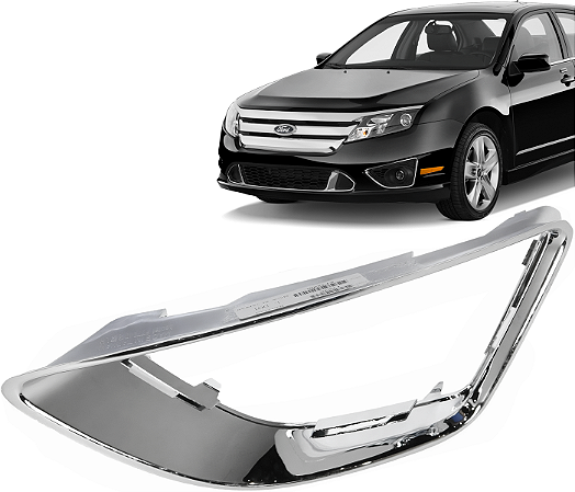 Moldura Grade Cromada Farol Milha Esquerdo Fusion 2010 a 2012