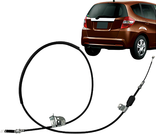 Cabo Freio Mão Traseiro Direito Fit 2009 a 2014