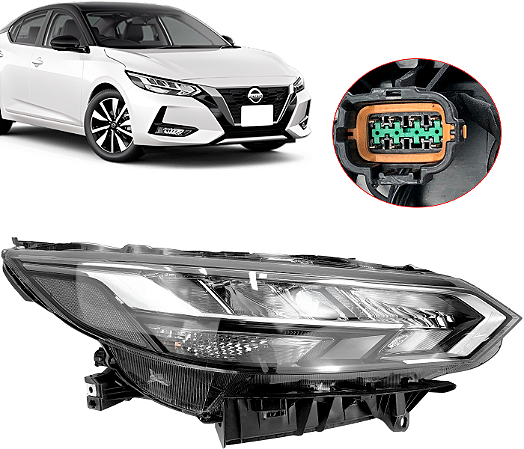 FAROL LED DIREITO SENTRA 2022 2023 2024