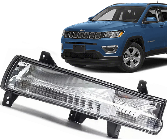 Farol Milha Neblina Luz Diurna Esquerda Compass 2016 a 2021