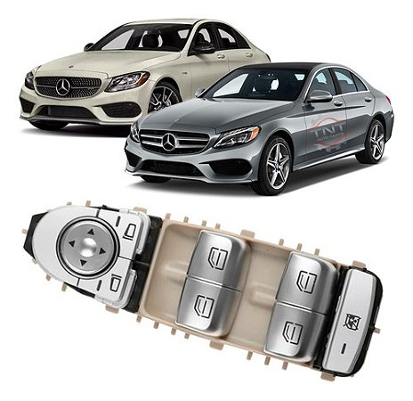 Botão Comando C180 C200 C250 C300 2015 a 2019 Vidro Elétrico  Sem Rebatimento Bege