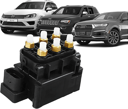 Bloco Válvula Suspensão Ar Audi Q7 Porsche Cayenne Panamera Touareg Grand Cherokee Xc90 S90