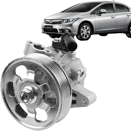 Bomba Direção Hidráulica New Civic 1.8 2007 á 2011 Com Polia