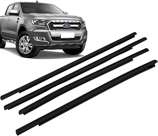 Kit Jogo Pestana Porta Externa Preto Ford Ranger 2013 a 2022 Cab Dupla