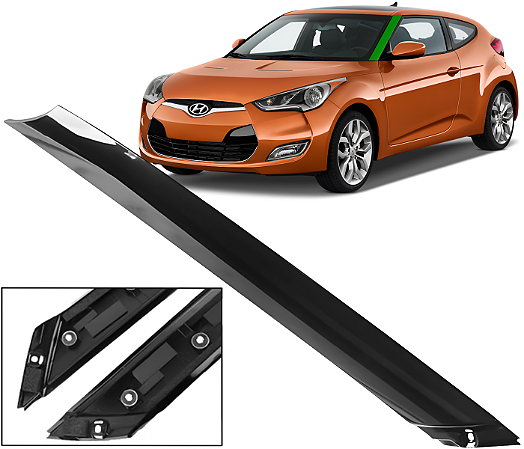 Moldura Aplique Esquerdo Coluna Parabrisas Veloster 2011 a 2013