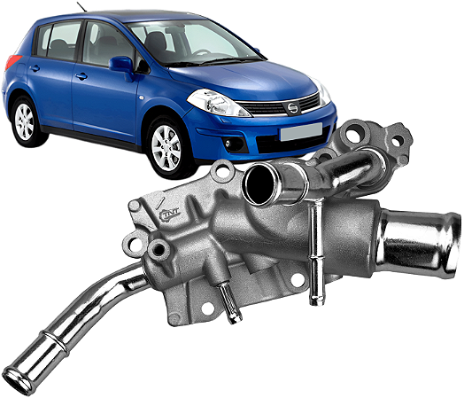 Carcaça Flange Válvula Termostática Nissan Tiida 1.8 16v Automatico 2007 a 2013