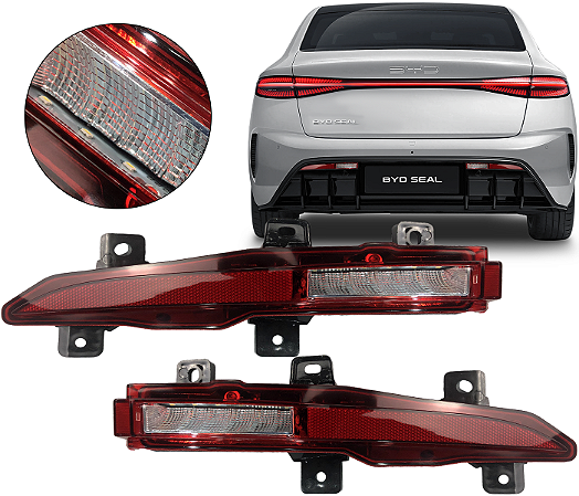 Par  Lanterna Refletor Olho Gato Direito Parachoque Traseiro Byd Seal 2024 2025 2026 2027