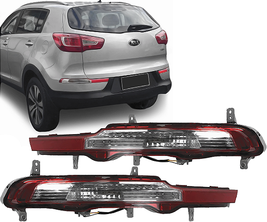 Par Lanterna Refletor Parachoque Traseiro Sportage 2011 a 2015