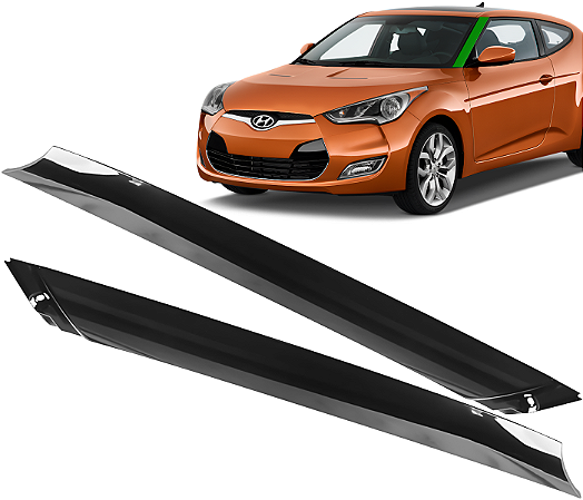 Par Moldura Aplique Coluna Parabrisas Veloster 2011 a 2013