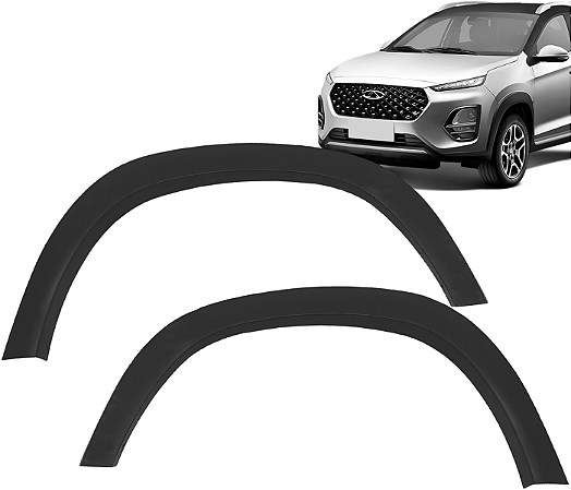 Par Friso Moldura Alargador Aplique Paralama Chery Tiggo 2 3x 2018 a 2022