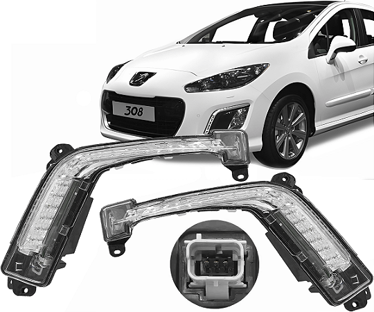 Par Led Drl Milha Peugeot 308 2013 2014 2015