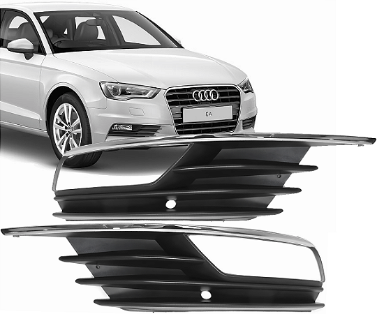 Par Grade Moldura Farol Milha Audi A3 Sedan 2014 2015 2016