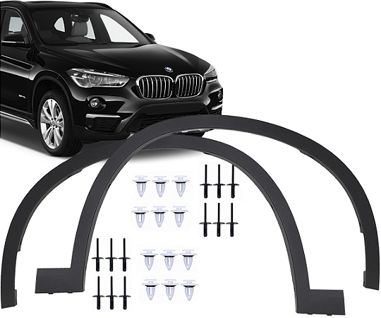 Par Friso Alargador Moldura Paralama Dianteiro Bmw X1 2016 a 2019