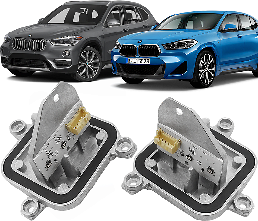 Par  Módulo Reator Led Drl Farol Bmw X1 F48 X2 F39 2016 a 2019