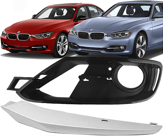 Moldura Farol Milha Esquerda Bmw 320i 328i GP Sport 2012 a 2015 C/ Friso