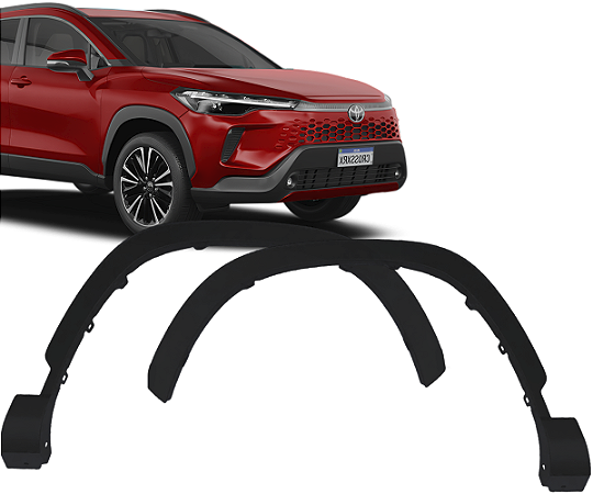 Par Friso Moldura Alargador Paralama Dianteiro Corolla Cross 2021 a 2024