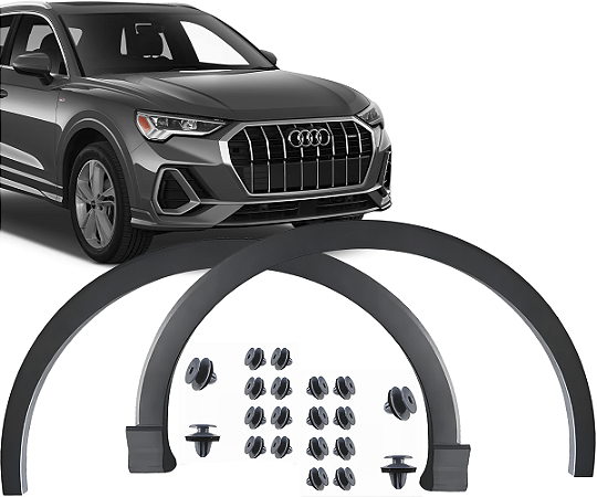 Par Moldura Friso Alargador Paralama Dianteiro Audi Q3 1.4 Black 2020 a 2024