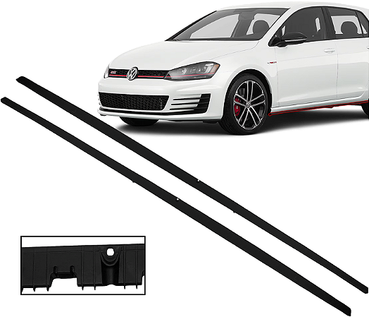 Par Spoiler Lateral Caixa Ar Friso Inferior Golf Gti 2014 a 2019