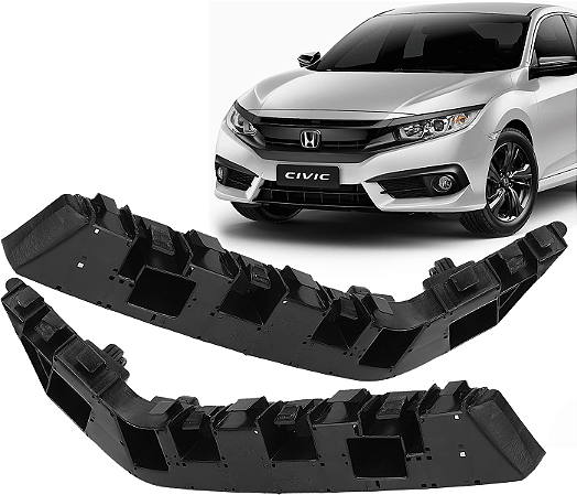 Par Guia Suporte Parachoque Dianteiro Civic 2017 a 2020