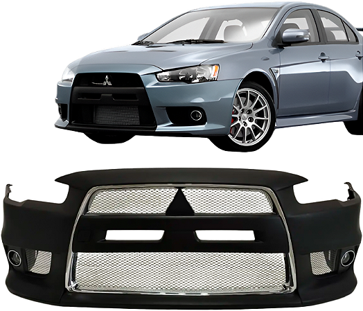 Parachoque Dianteiro Body Kit Lancer Evo X 2010 a 2019 para MT/CVT/GT/HL/HLE/HLT, Ralliart