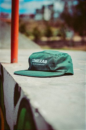 Boné Five Panel Conexão Skateboard (Aba maleável) verde