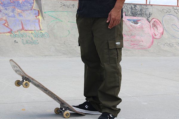 Calças Cargo Sarja Conexão Skateboard