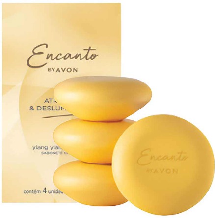 Sabonetes Encanto Atraente & Deslumbrante - Caixa com 4 unidade 80g cada.
