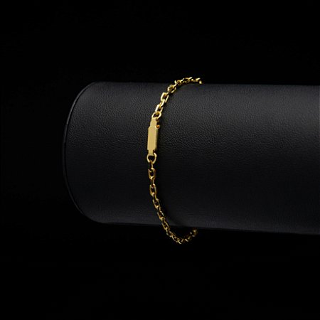 Pulseira Cadeado (2 mm) - Fecho Gaveta - 21 cm