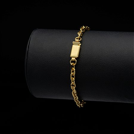Pulseira Cadeado (4 mm)- Fecho Gaveta