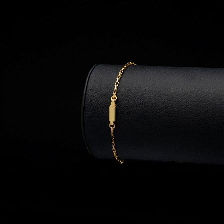 Pulseira Tijolinho (2 mm) - Fecho Gaveta - 21 cm