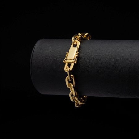 Pulseira Cadeado (10 mm) - Fecho Gaveta Dupla