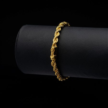 Pulseira Baiano (5 mm) - Fecho Bomba - 19 cm