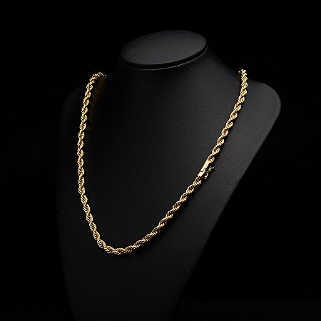 Corrente Baiano (5 mm ) - Fecho Bomba - 60 cm