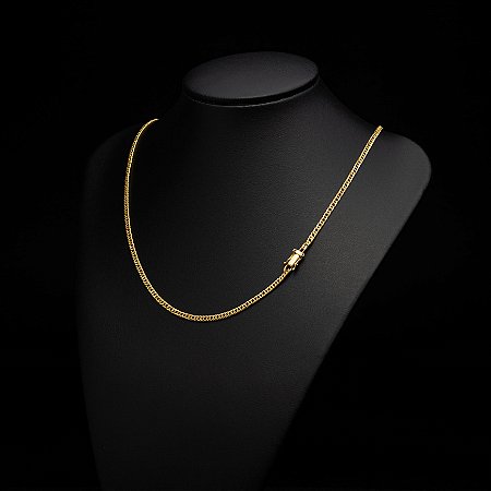 Corrente Grumet (3 mm) - Fecho Gaveta Duplo - 60 cm