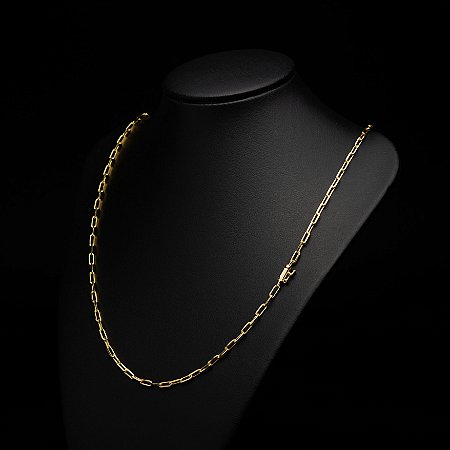 Corrente Cadeado Longo (4 mm) - Fecho Gaveta - 70 cm