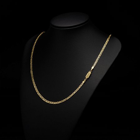 Corrente Piastrini (4 mm) - Fecho Gaveta - 60 cm