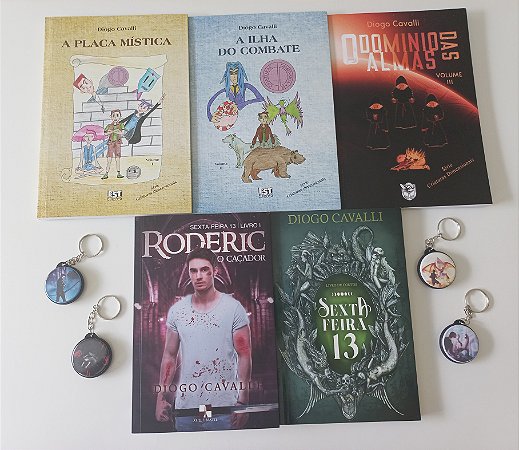 Combo Criaturas Dimensionais + Sexta-feira 13 (5 livros + chaveiros)